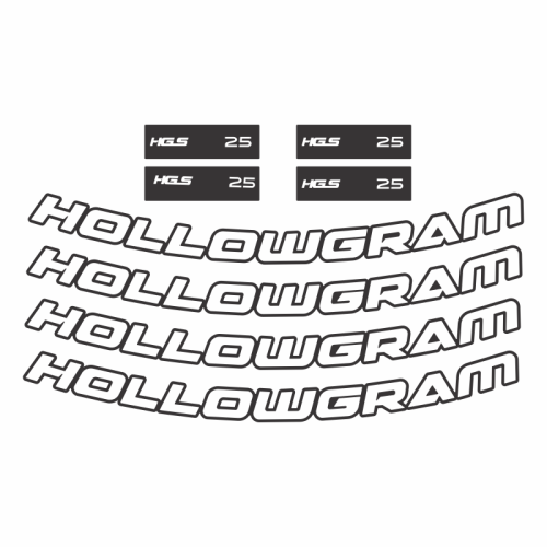 Adesivo Rodas Hollowgram HGS 25 (8 peças) - Mod. 2021