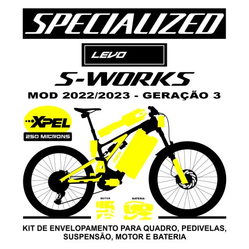 Kit de Envelopamento Protetivo - Specialized Turbo Levo S-Works 2022 - TAM. M