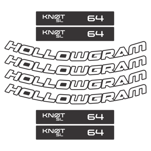 Adesivo Rodas Hollowgram Knot 64 (8 peças) - Mod. 2021/2023