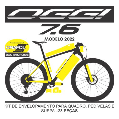 Kit de Envelopamento Protetivo Poliuretano Oggi Big Wheel 7.6 2022 - Tam. G
