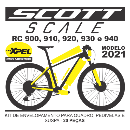 Kit de Envelopamento Protetivo PPF Scott Scale Carbono - Modelo 2021 - Tam. G