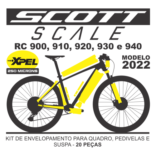Kit de Envelopamento Protetivo PPF Scott Scale Carbono - Modelo 2022 - Tam. G