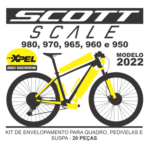 Kit de Envelopamento Protetivo PPF Scott Scale Alumínio - Modelo 2022 - Tam. G