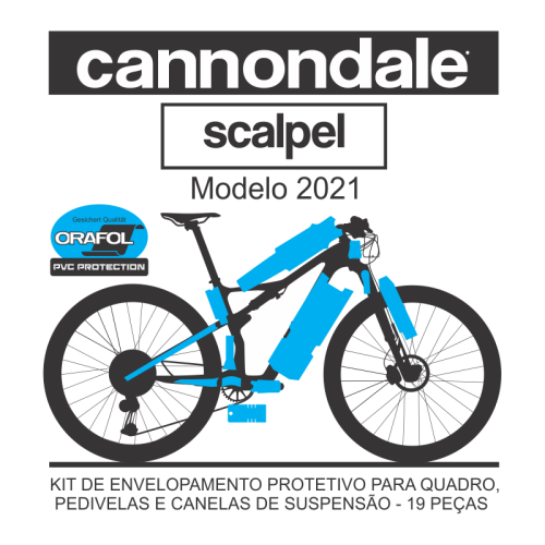 Kit de Envelopamento Protetivo PVC (brilho) Cannondale Scalpel - Mod. 2021/2022/2023 - Tam. XL