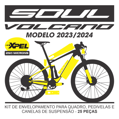 Kit de Envelopamento Protetivo PPF (brilho) Soul Volcano - Mod. 2023 - Tam. M