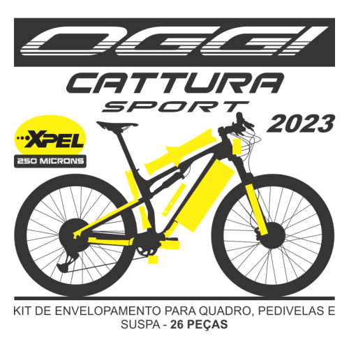 Kit de Envelopamento Protetivo PPF (brilho) Oggi Cattura Sport - Modelo 2023 - Tam. G