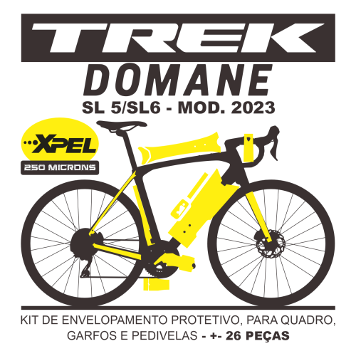 Kit de Envelopamento Protetivo PPF Trek Domane SL5 - Tam. 56 - Mod. 2023
