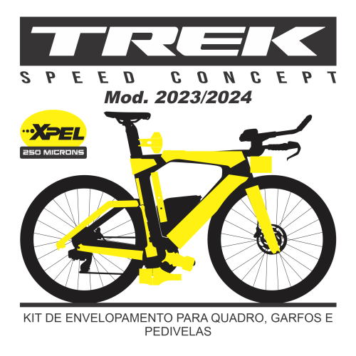 Kit de Envelopamento Protetivo PPF Trek Speed Concept - Tam. 54 - Mod. 2023/2024