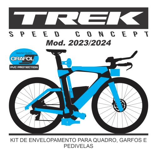 Kit de Envelopamento Protetivo PVC Trek Speed Concept - Tam. 54 - Mod. 2023/2024