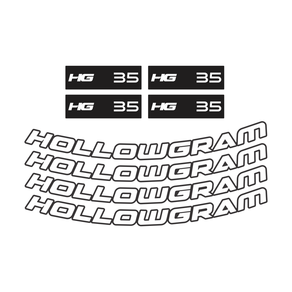 Adesivo Rodas Hollowgram HG 35 (8 peças) - Mod. 2021-2022-2023