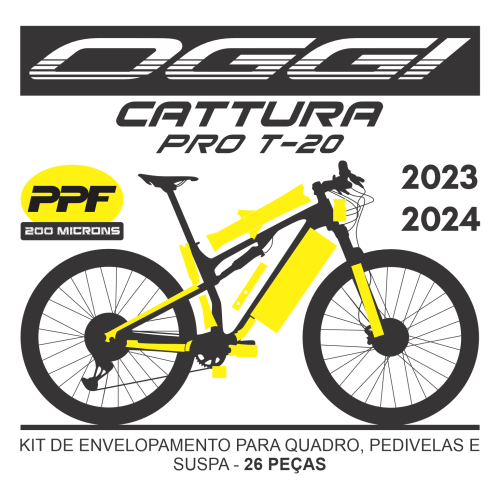 Kit de Envelopamento Protetivo PPF (brilho) Oggi Cattura Pro T-20 - Modelo 2023-2024 - Tam. G
