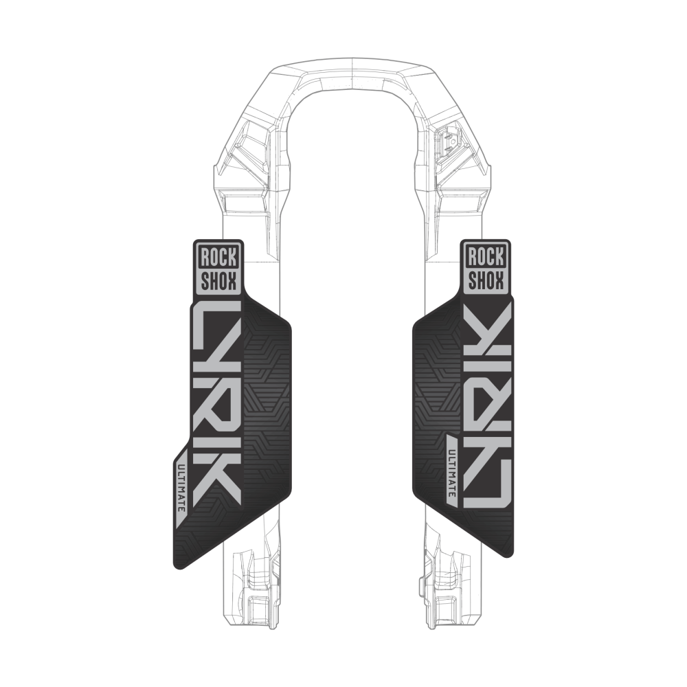 Adesivos de Customização RockShox Lyrik Ultimate Flight Attendant - Mod. 2025-2026 - Cores Sólidas - Imagem 2