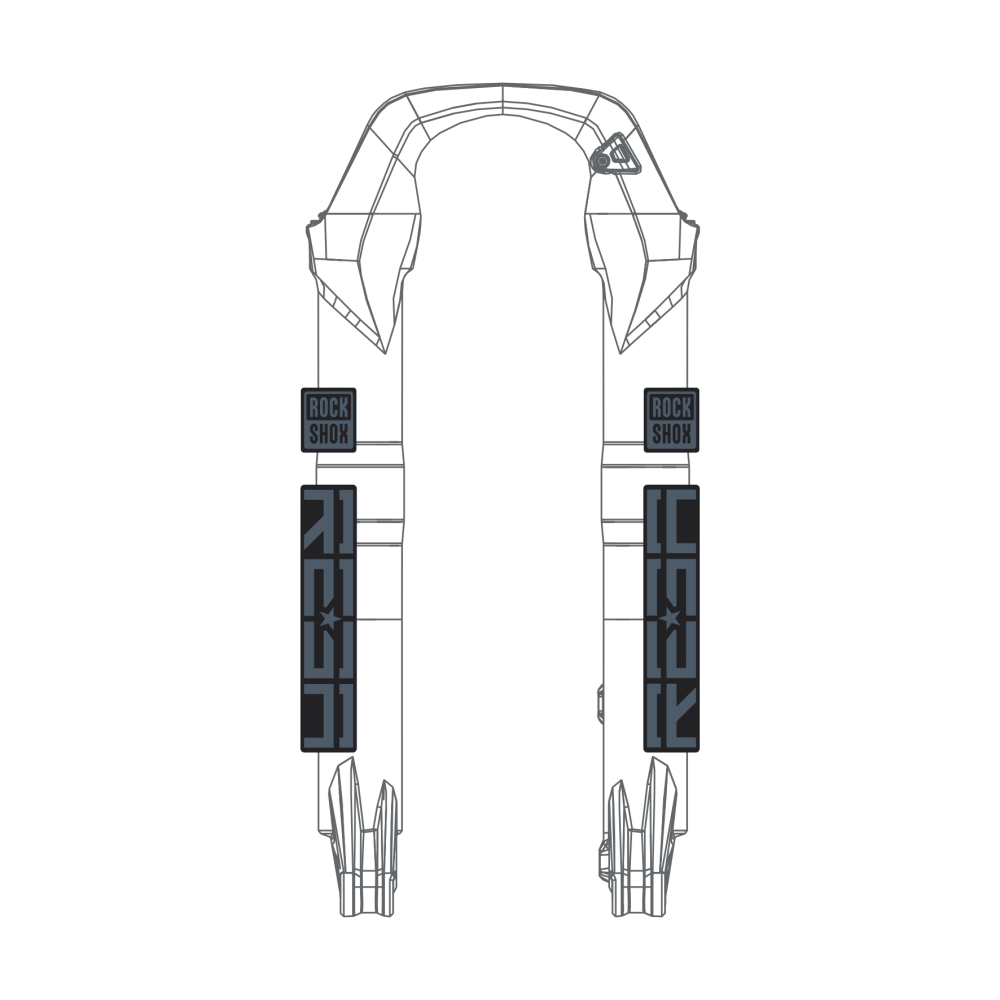 Adesivos de Customização RockShox Reba 26" - Mod. 2025-2026 - Cores Sólidas - Imagem 2