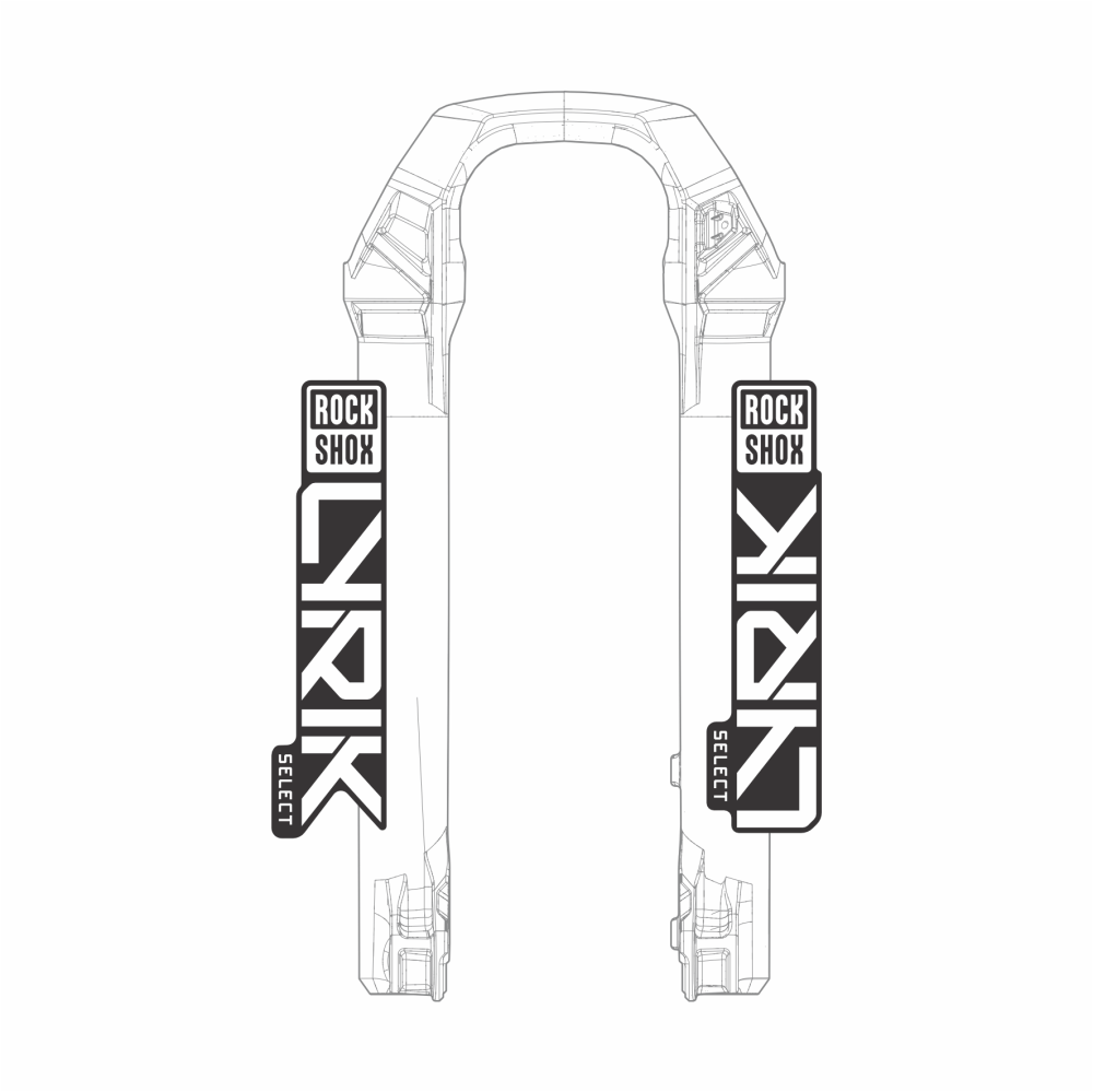 Adesivos de Customização RockShox Lyrik Select - Mod. 2023-2024 - Cores Sólidas - Imagem 2