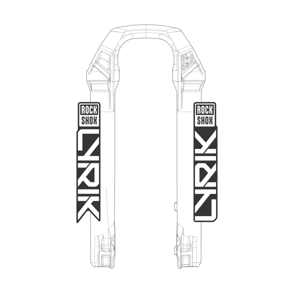Adesivos de Customização RockShox Lyrik - Mod. 2023-2024 - Cores Sólidas - Imagem 2