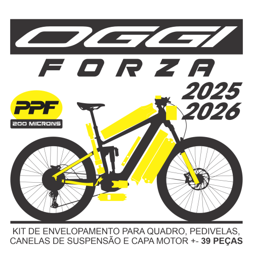 Kit de Envelopamento Protetivo PPF (brilho) Oggi Forza - Mod. 2025-2026 - Tam. L