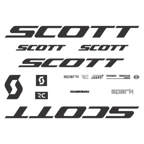 Kit de Adesivos para Customização Scott Spark RC - Versão World Cup - Mod. 2026 - Tam. L