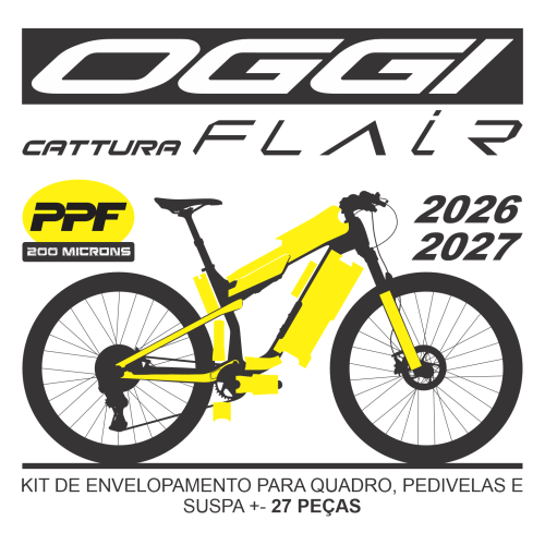 Kit de Envelopamento Protetivo PPF (brilho) Oggi Cattura Flair - Modelo 2026-2027 - Tam. M