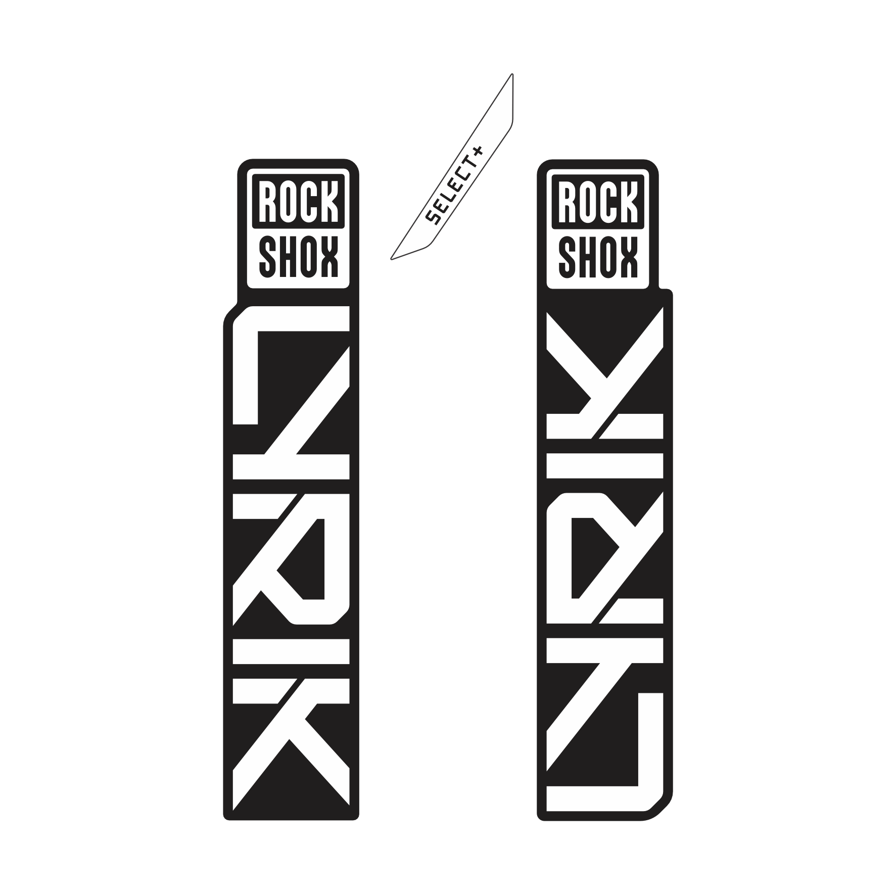 Adesivos de Customização RockShox Lyrik Select+ - Mod. 2027-2028 - Cores Sólidas