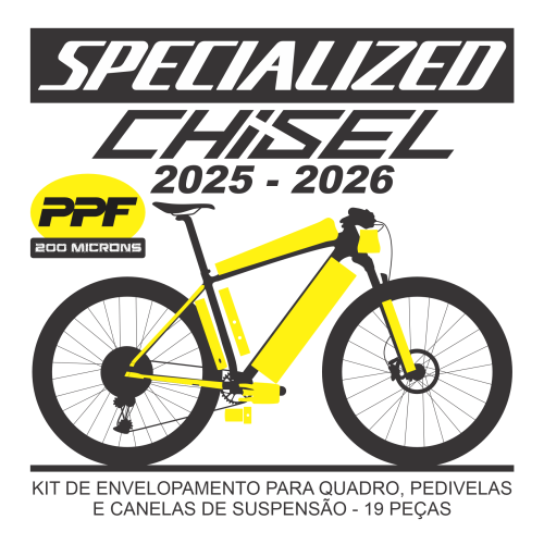Kit de Envelopamento Protetivo PPF Specialized Chisel 2025-2026 - Tam. XL